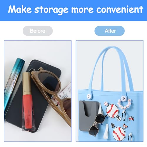 DSLONG Bogg Bag Accessories Summer Beach Themed Rubber Decorative Insert Charms 6Pcs Keychain Hooks Accessories 14-16mm4