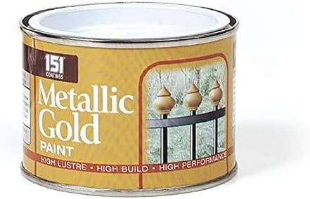 PEBBLE HUG 180ml Metallic Gold Paint Glossy Finish 151 Coatings Golden Paint Tin for Interior and Exterior Decoration, Hard Drying, Hard Built, Easy To Use