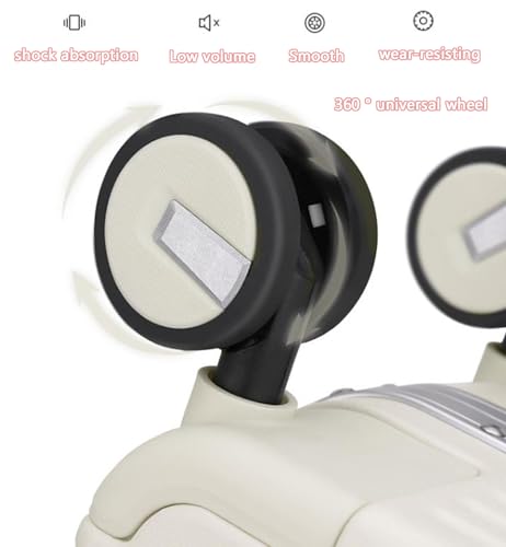 Zipperless Carry on Luggage Small Suitcase with Spinner Wheels PC+ABS Carry On,Red,24in3