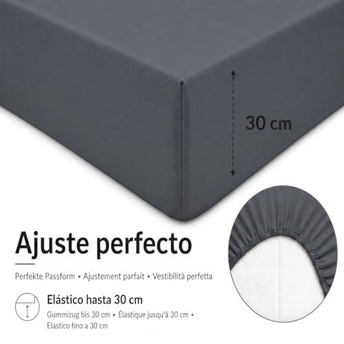 Miniatura 4 de Degrees Home Premium Juego De Sábanas 90x190 Cm 3 Piezas: Sábana Bajera Ajustable, Encimera Y Funda De Almohada 50x80 Microfibra Cepillada, Suave, Oeko-Tex Certificado
