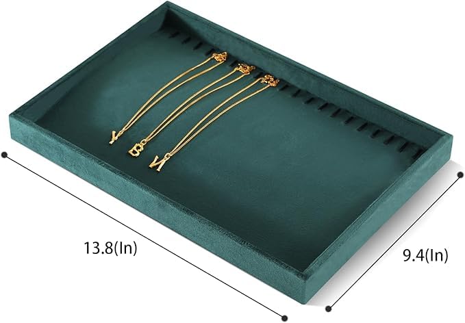 Image of Premium Chain /Necklace Velvet Jewelry Drawer Organizer Tray Stackable