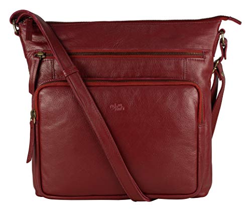 Image of Genuine Leather Crossbody Purse and Handbags - Crossover Bag Over the Shoulder Women | Genuine Leather