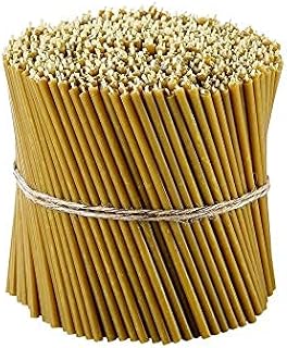 Danilovo 100% Pure Beeswax Taper Candles (Yellow) - Orthodox Church Candle Tapers for Prayer, Ritual, Christmas - No Soot, Dripless, Tall, Bendable, N100, Height 16,5 cm, Ø 5,7 mm (350 pcs - 1400 g)