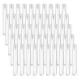 Suhome 12x100mm Clear Plastic Test Tubes with Caps for Scientific Experiments, Halloween, Christamas, Scientific Themed Kids Birthday Party Supplies, Decorate The House, Candy Storage (50 Pack)
