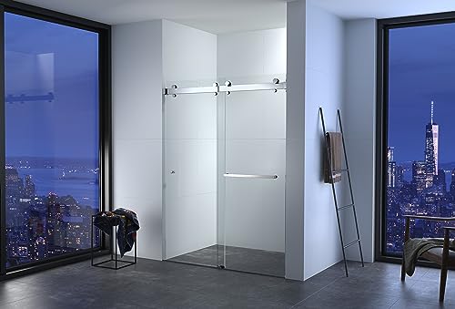 Eurotech Showers ANZ200-5978-C Twinglide Anza-200 Frameless Shower Door 56.5-60 Inch Width X 78 Inch Height thumb #2