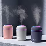 AFXOBO Mini LED Humidifier, Colorful LED Household Humidifier Car Air Purifier Desktop Cup-Shaped Humidifier
