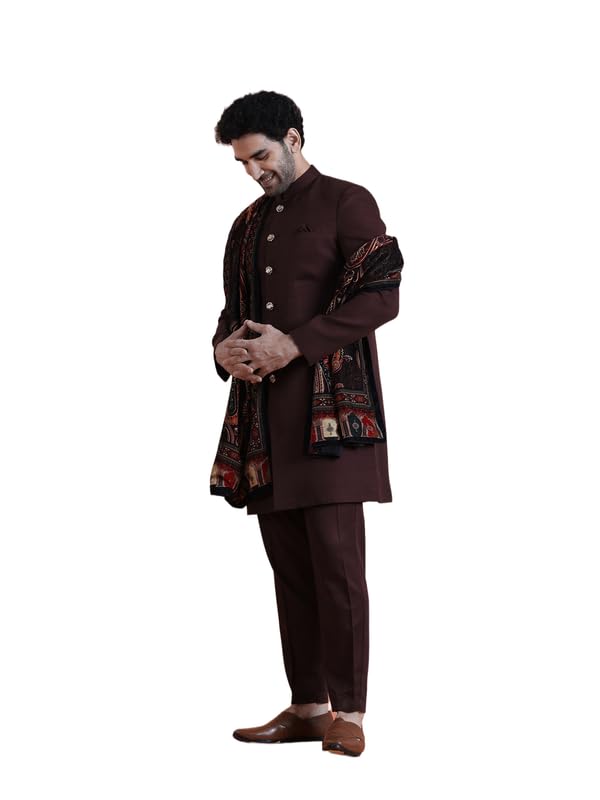 mens Sherwani Trouser Set With Dupatta-image-40