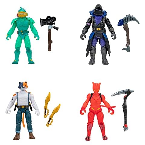 FORTNITE FNT0988 FNT - 4 Figure Pack (Micro Legendary Series) (Squad Mode) (C1S3), Multi Cover