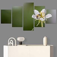 SIGNWIN 5 Panel Canvas Wall Art Bee on Flowers for Home Decorations Ready to Hang - 60