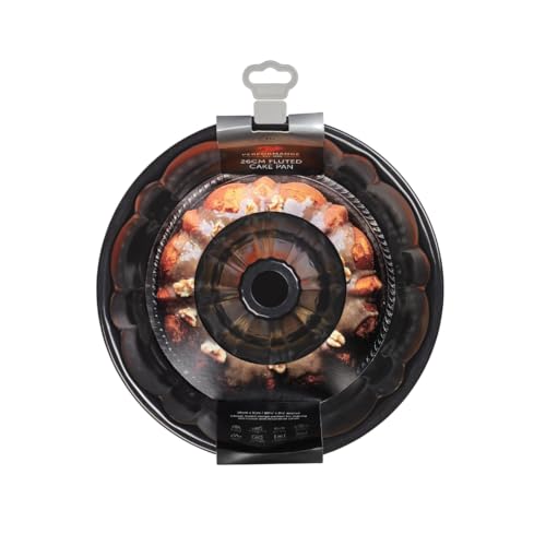 Tala Performance Non-Stick Fluted Cake Tin Professional Gauge Carbon Steel with Eclipse Premium Coating for Quick and Easy Release 26x9 cm Ideal for Producing Decorative Shaped Centre Pieces Black
