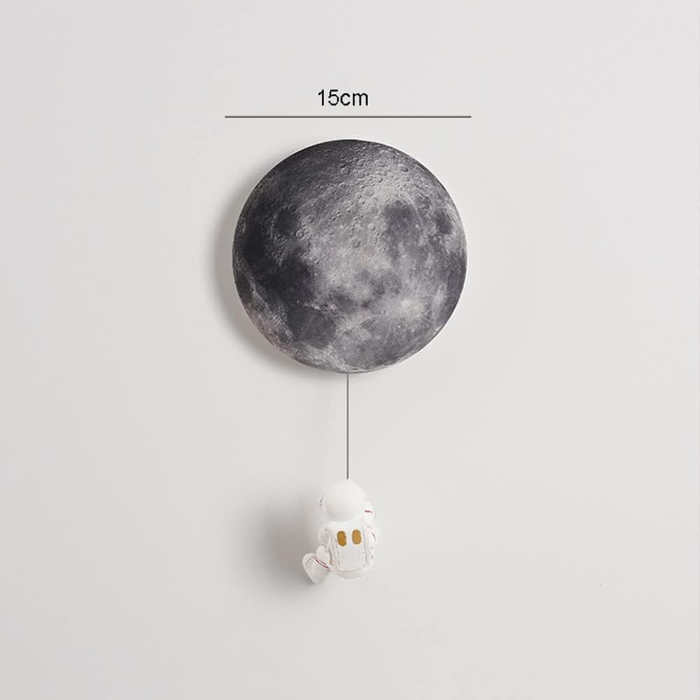 Astronaut Wall Mount Moon Light for Kids Bedroom Modern Home Decoration Wall Light 16W LED Wall Sconce Hardwired Night Light Fun Nordic Wall Lamp for Boys Girls Bedside Nursery Study Porch
