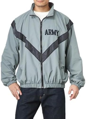 BAIMORE Men's Retro Stand Collar Zip Up Reflective US IPFU PT ARMY Military Jacket with Pocket image 2