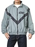 BAIMORE Men's Retro Stand Collar Zip Up Reflective US IPFU PT ARMY Military Jacket with Pocket
