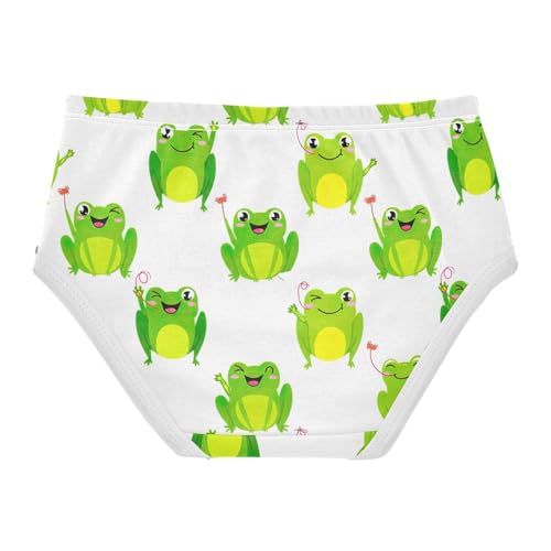 Joisal Cute Cartoon Frogs White Panties Little Girl Girls Underwear Toddler Cotton Stylish Briefs Undies Kids 2t2