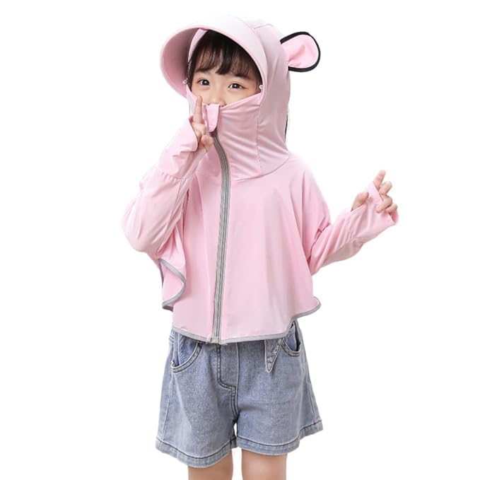 SNOWIE SOFT® Toddlers Hooded Sun Jacket for Age 2-3, Long Sleeve Sun Protection Clothing, Lightweight Breathable Moisture Wicking Zip-Up Sun Shirt, Fashion Cartoon Outdoor Cover Up for Boys & Girls-picture-31
