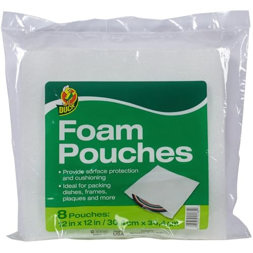 Duck Brand Foam Pouches, 12x12 Inches, 8 Pouches per Pack (281847)