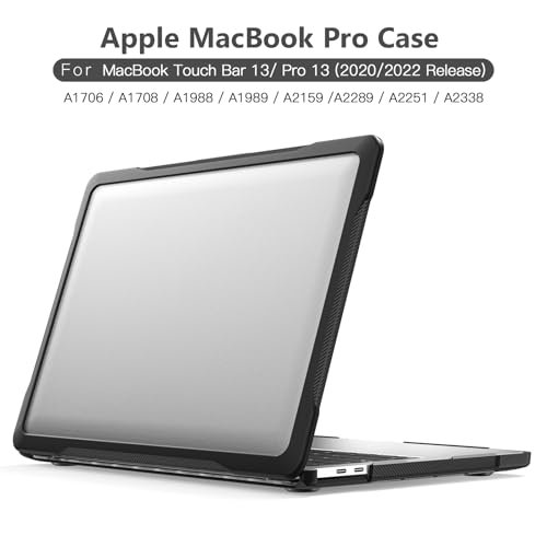 Protector MacBook Pro 13 M1 M2 rígido anticaídas compatible con modelo A2338 A2251 2