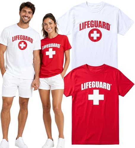 LIFEGUARD Officially Licensed 2-Pack Short Sleeve Crew Neck T-Shirt for Men Women Unisex Tee (Combo A M)