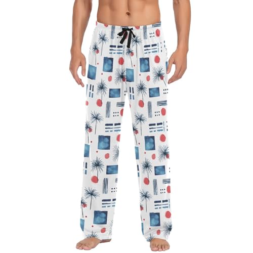 Pantalon de pyjama homme doux taille S bas de survêtement imprimé multicolore