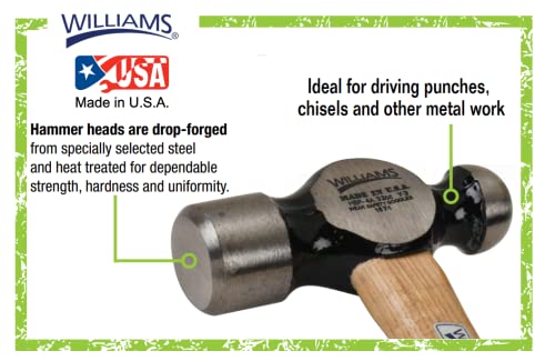 Williams Jhwhbp-8A 48-Ounce Ball Pein Hammer - Hickory Handle #TOP1