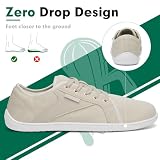 SAGUARO Unisex skarpetki do chodzenia boso z szeroką przestrzenią na palce i podeszwą Zero-Drop, Luck Ⅰ, rozmiar 36-48, Beżowo-biały, 39 EU