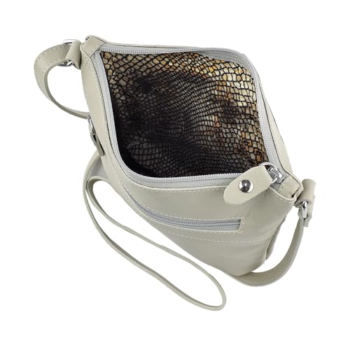 Bolsa Transversal CRAVINA em Couro (Bone)