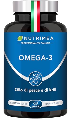 Omega 3 | Krill Antartico | Olio di Pesce | 60 Capsule | Nutrimea