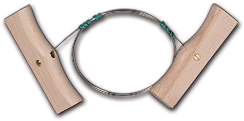 Filo A Due Mani Acciaio Inox, Manici Legno Cm 130