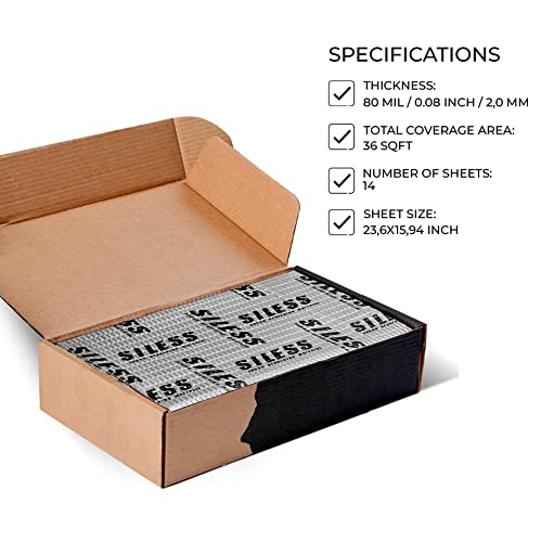 image for Siless 80 mil 36 sqft Sound Deadening mat - Sound Deadener Mat - Car S