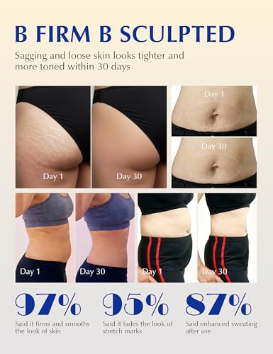 EXPRESSIONS WELLNESS Skin Tightening Cellulite Cream for Body: Golden Sweat Hot Cream for Loose Skin | B Flat Gel for Belly Thigh Butt & Arm Firming Toning Moisturizing Sculpting & Smoothing | 200G