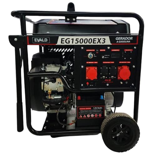 Gerador Gasolina Evald 17 Kva com Avr Eg15000ex3 Trifásico 380v
