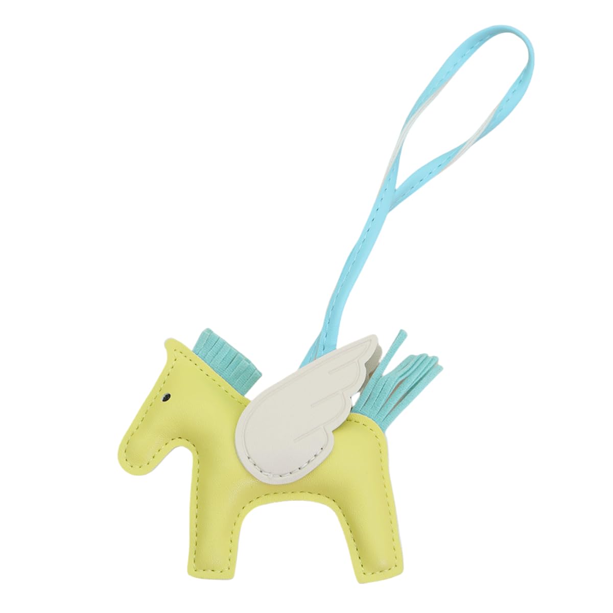 W.SealetLeather Bag Charms for Women, Handmade Pony Keychain Charms for Handbag, Purse, Bogg Bag Accessories