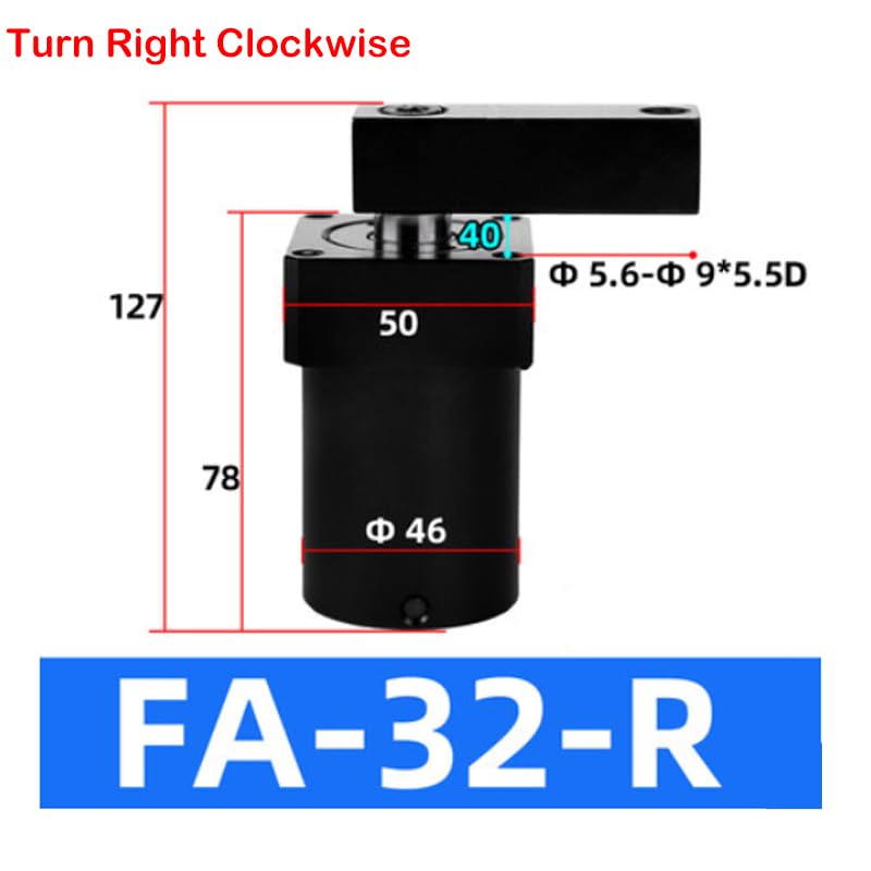 Vérin d'angle pneumatique ASC-FA63 fixation bride pour résoudre les défauts d'alignement - 3