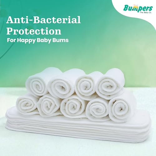Image of Bumpers Baby Insert Pad | Soft, Washable & Super Absorbent | Leakproof, Eco-Friendly, Comfortable & Safe for Babies | Ideal for Day and Night Use (Pack of 5)