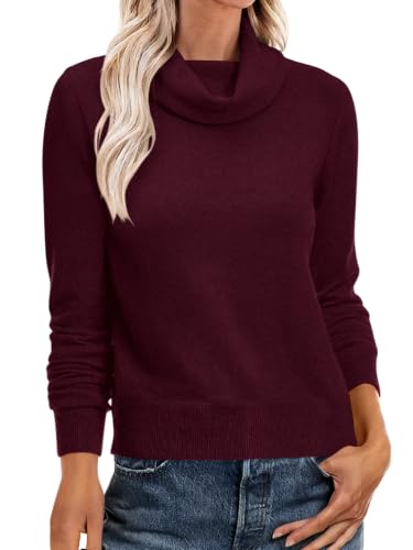 Burgundy Cowl Neck Sweater