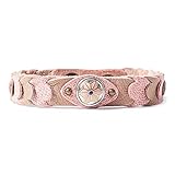 Zartes Lederarmband Noosa Petite Wabi Sabi Armband Life Cycle ohne Chunk Soft Pink (rosa), Größe:M