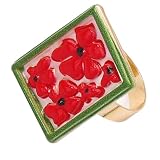 Joyería floral para ocasiones con detalle de flores vintage y ajuste abierto ajustable para looks de fiesta y atuendos diarios, joyería de flores ajustable, accesorio de dedo floral, accesorio de