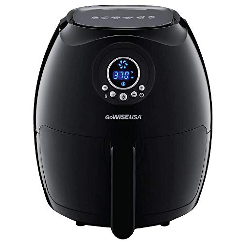 GoWISE USA GW22932 Quart Digital Air Fryer + 100 Recipes, 3.7-Qt, Black