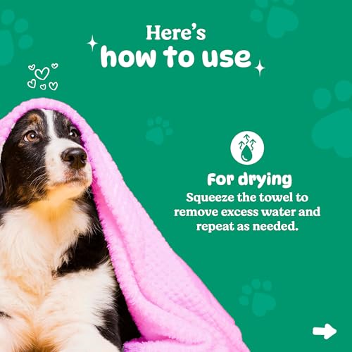 Image of BASIL Microfiber Ultra-Soft, Quick-Absorbent & Cooling Towel for Pets | Eco-Friendly, Fast-Drying Bathing Towel for Dogs & Cats of All Breeds | Perfect for Travel & Outdoor Uses | Blue | Pack of 2