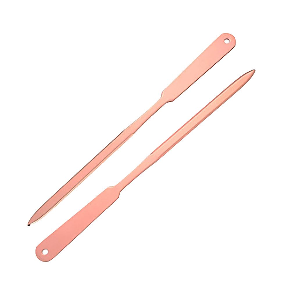 UUYYEO 2 Pcs Stainless Steel Letter Knife Envelope Mail Opener Knife Lightweight Office Letter Opener Paper Cutting Knife Box Cutter Rose Golden