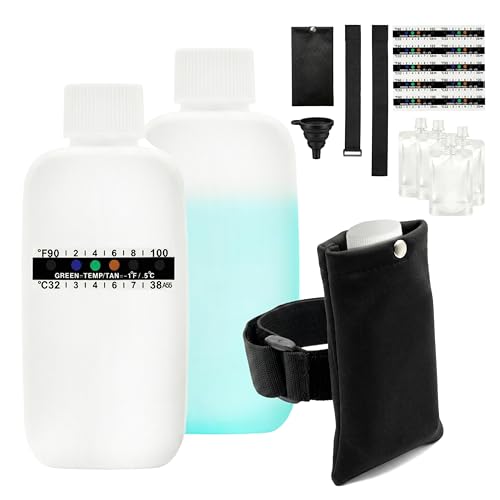 20 Pcs Urine Test Complete Kit - 10 Urine Temperature Test Strips 2 Slim HDPE Bottles 4 Disposable Water Bags Hi-Stretch Hidden Strap & Foldable FunnelUrine Bottle Kit Test Practice at Home