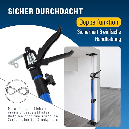 DEUBA® Türspanner im 3er Set stufenlos höhenverstellbar 50-115cm bis 45° Türfutterstrebe Türzarge Zargenspanner