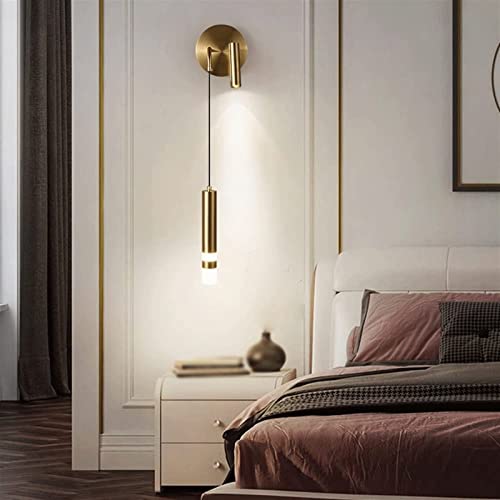 Lustre créatif moderne LED en or avec spots muraux orientables - 3