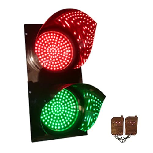 Traffic Light, Red/Green Stop and Go Light, PC Housing, Industrial LED Traffic Stop Light with Remote Control, Outdoor Waterproof Indicator Warning Light 200mm(8 Inch) ( Color : Remote Control ,(Remot