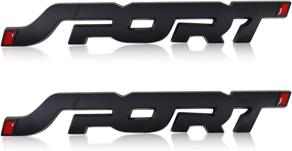 CN-001 2Pack 3D Metal Car Sport Sticker, Sport Logo Emblem Badge Decals, Car Side Fender Rear Trunk Sport Sticker (Black)