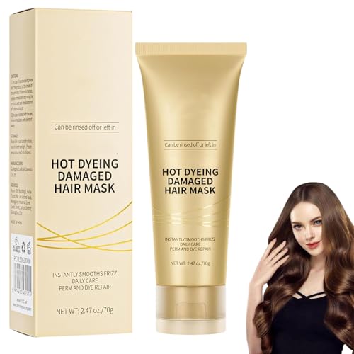Genérico Mascarilla Revitalizante para Cabello DañAdo por TeñIdo En Caliente, Mascarillas Capilares DañAdas por TeñIdo En Caliente, Tratamiento Profesional De Queratina,（1Pcs）