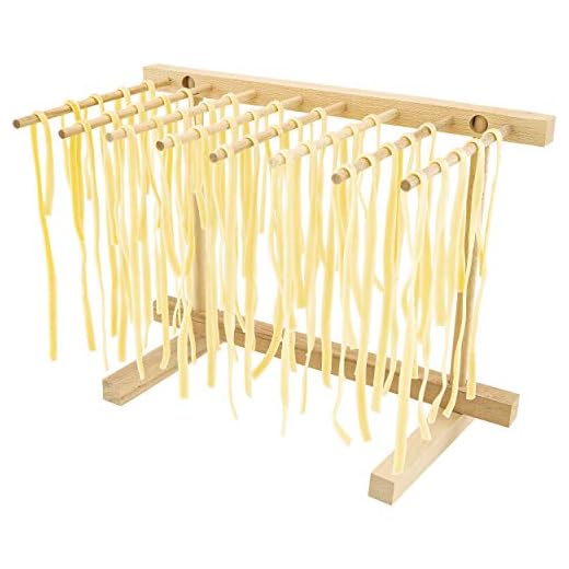 Southern Homewares Collapsible Wooden Pasta Drying Rack Natural Beechwood