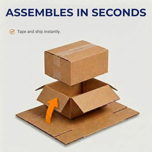 BOX USA Shipping Boxes Small 10"L x 10"W x 10"H 25-Pack, Cardboard Box for Shipping, Moving, Mailing, Packing, Packaging and Storage