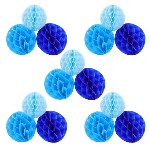 Ciieeo 15 bolas de panal de colores: pompones de papel para decorar la pared, ideales para fiestas, baby showers, cumpleaños, bodas, guarderías.