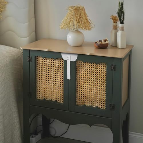 Seguro metálico plegable para puertas, doble cara, ajustable, para armarios, protección infantil, seguridad para el hogar miniatura 5